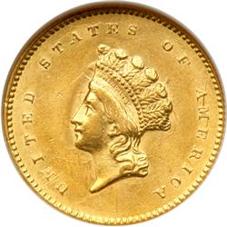 1854 G$1 NGC MS61