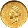 Image 1 : 1854 G$1 NGC MS61