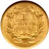 Image 2 : 1856 $1 Gold Indian. Upright 5 NGC MS63