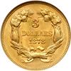 Image 2 : 1878 $3 Gold NGC MS62