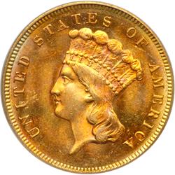 1880 $3 Gold PCGS MS65