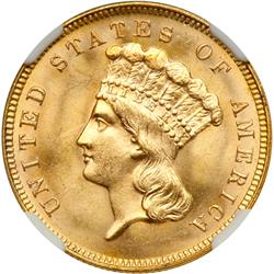 L1429 - 1889 $3 Gold NGC MS66