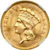 Image 1 : L1429 - 1889 $3 Gold NGC MS66