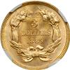 Image 2 : L1429 - 1889 $3 Gold NGC MS66