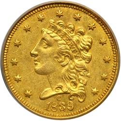 L1347 - 1839-C $2.50 Classic Head PCGS MS61