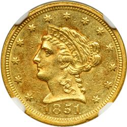 1851-C $2.50 Liberty NGC MS61