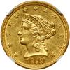 Image 1 : 1858-C $2.50 Liberty NGC MS61