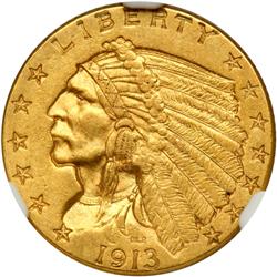 1913 $2.50 Indian NGC AU55