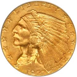 1927 $2.50 Indian PCGS MS63