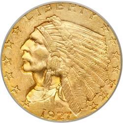 1927 $2.50 Indian PCGS MS63