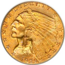 1929 $2.50 Indian PCGS MS65