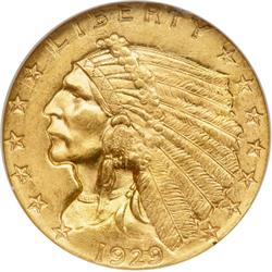 1929 $2.50 Indian NGC MS63