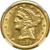 Image 1 : 1859-D $5 Liberty NGC MS60