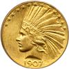 Image 1 : 1907 $10 Indian. Wire Rim, Periods PCGS MS64