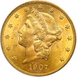 1907 $20 Liberty PCGS MS62