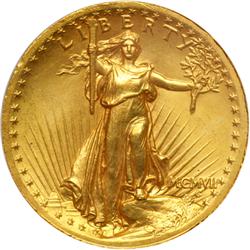 1907. High Relief, Roman Numerals, Wire Rim NGC MS64