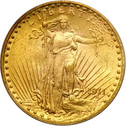 1911 $20 St. Gaudens PCGS MS62