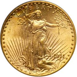 1911-D $20 St. Gaudens PCGS MS65