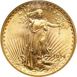 1914-S $20 St. Gaudens NGC MS63