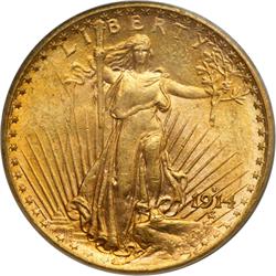 1914-S $20 St. Gaudens PCGS MS62