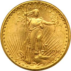1916-S $20 Saint NGC MS63