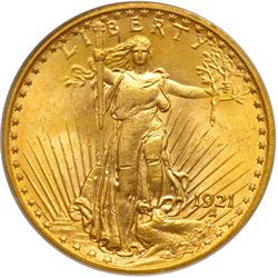 1921 $20 St. Gaudens PCGS MS61