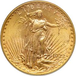 1922 $20 St. Gaudens PCGS MS63
