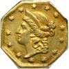 Image 1 : N/D (1853) Dollar Octagonal Liberty. BG-501 PCGS AU58