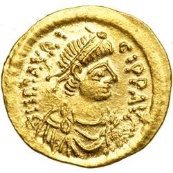 Maurice Tiberius, AD 582-602. Gold Semissis (2.2 g) min