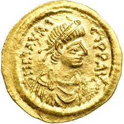 Maurice Tiberius, AD 582-602. Gold Semissis (2.3 g) min