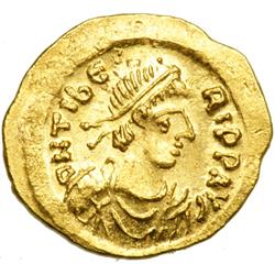 Maurice Tiberius, AD 582-602. Gold Tremissis (1.5 g) mi