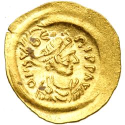 Maurice Tiberius, AD 582-602. Gold Tremissis (1.5 g) mi