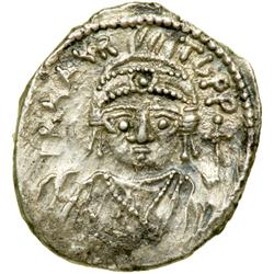 Byzantine Empire. Maurice Tiberius, 582-602. AR Half Si