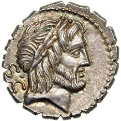 Q. Antoninus Balbus, moneyer, 83 BC. AR Denarius (Serra