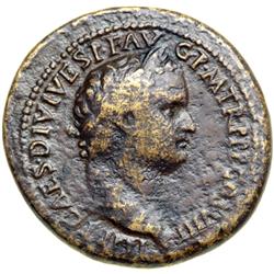 Judaea Capta. Titus, A.D. 79-81. AE Sestertius, Rome Mi
