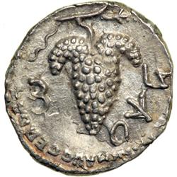 The Bar Kokhba War, 132-135 CE. AR Denar, 3.3g, dated Y