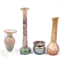 4-Piece Roman Glass Vessel Group, circa 1st century A.D