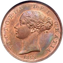 Great Britain. Halfpenny, 1853