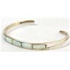 Image 1 : Navajo Sterling and Opal Cuff Bracelet