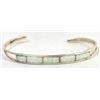 Image 2 : Navajo Sterling and Opal Cuff Bracelet