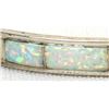 Image 4 : Navajo Sterling and Opal Cuff Bracelet