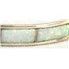 Image 5 : Navajo Sterling and Opal Cuff Bracelet