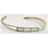 Image 6 : Navajo Sterling and Opal Cuff Bracelet