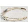 Image 7 : Navajo Sterling and Opal Cuff Bracelet