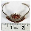 Image 11 : Zuni Sterling Needlepoint Coral Bracelet, Wallace