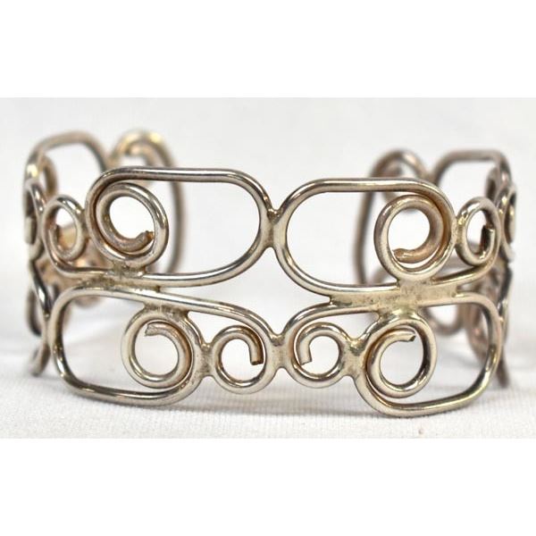Silver Swirl Cuff Bracelet