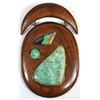 Image 1 : Vintage Turquoise and Variscite and Wood Pin