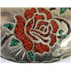 Image 4 : German Silver Coral & Turquoise Inlay Buckle
