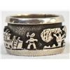 Image 2 : Navajo Incised Sterling Ring, Size 4