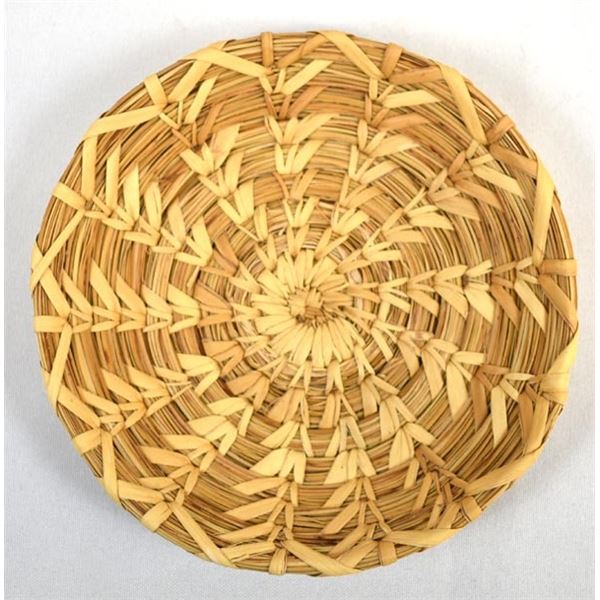 Vintage Tohono O'odham Basketry Shallow Bowl